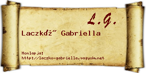 Laczkó Gabriella névjegykártya